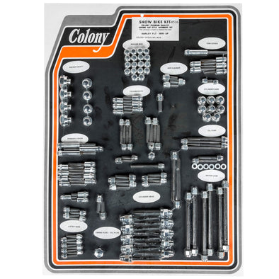 #8516 Complete Show Bike Kit Cap Style Hardware Harley-Davidson 1979-1984 FLT - Chrome Plated