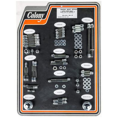 #8519 Complete Show Bike Kit Cap Style Hardware Harley-Davidson 1986-1990 Sportster - Chrome Plated