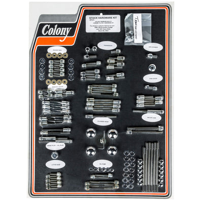 #8521 Complete Show Bike Kit Cap Style Hardware Harley-Davidson 1989-1991 Softail 91 Dyna Glide - Chrome Plated