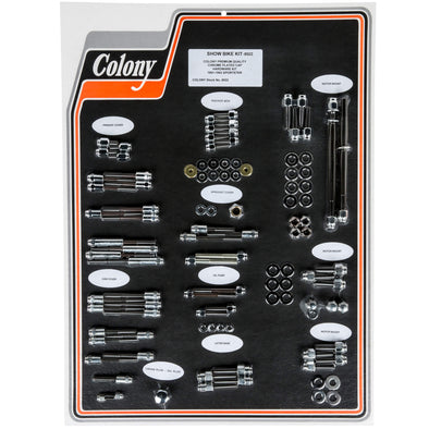 #8522 Complete Show Bike Kit Cap Style Hardware Harley-Davidson 1991-2003 Sportster - Chrome Plated