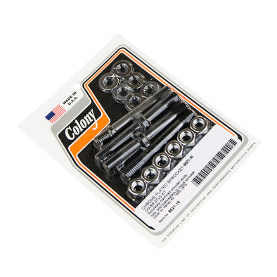 #8621-16 Sprocket Cover Stud Kit 1935-1973 Harley-Davidson 45's - Chrome Plated