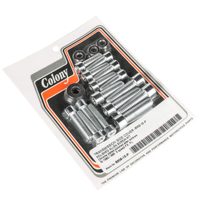 #8908-15-P Transmission Side Cover Smooth Allen Screw Kit 1980-1986 Harley-Davidson 5 speed FX/FL - Chrome Plated