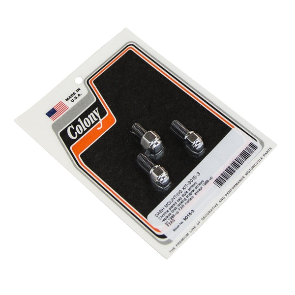 Colony Machine #9015-3 Dash Mounting Kit Cap Head 1986-Up Harley