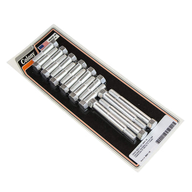 #9641-16 Head Bolt Kit 1952-1953 Harley-Davidson K Model - CAD Plated