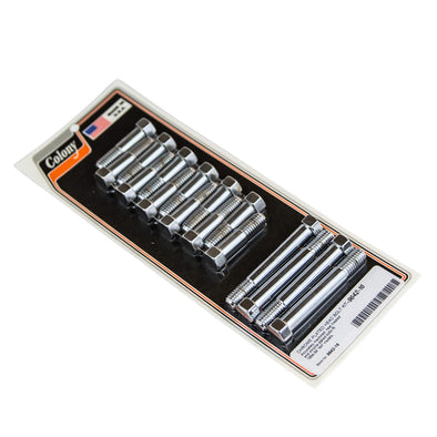 #9642-16 Head Bolt Kit 1954-1956 Harley-Davidson KH Model - Chrome Plated