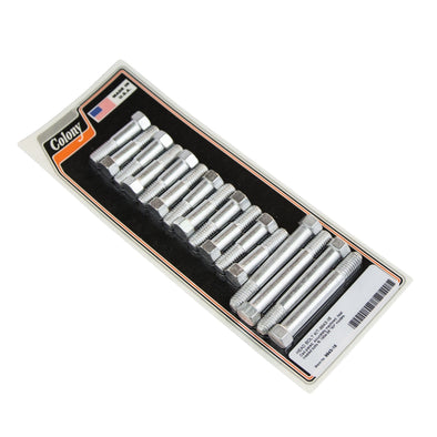 #9643-16 Head Bolt Kit 1954-1956 Harley-Davidson KH Model - CAD Plated