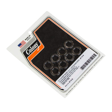 #9715-8 Cylinder Base Nut Lockwashers 1930-1977 Harley-Davidson Big Twin - Chrome Plated