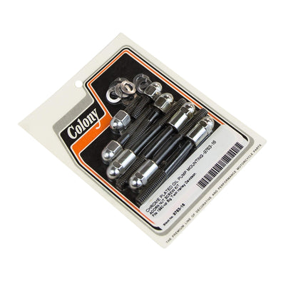 #9763-16 Oil Pump Mounting Kit Acorn 1992-Up Harley-Davidson Big Twin - Chrome Plated