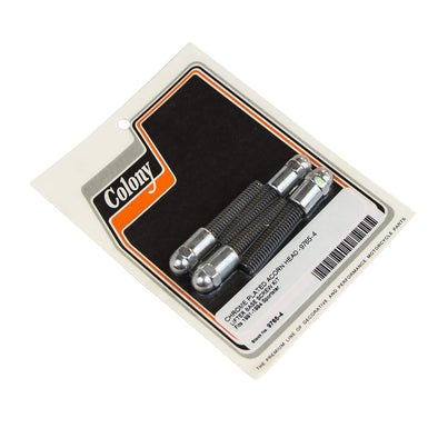 #9765-4 Lifter Base Acorn Screw Kit 1991-1994 Harley-Davidson Sportster - Chrome Plated