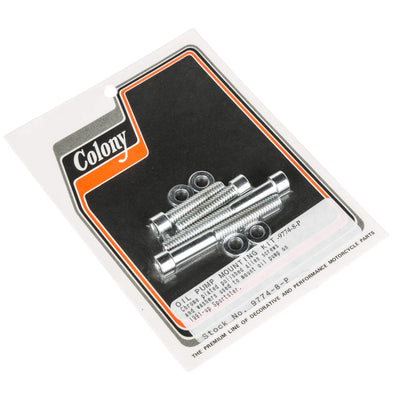 #9774-8-P Oil Pump Mounting Kit Smooth Chrome Allen Harley Sportster 1991-up