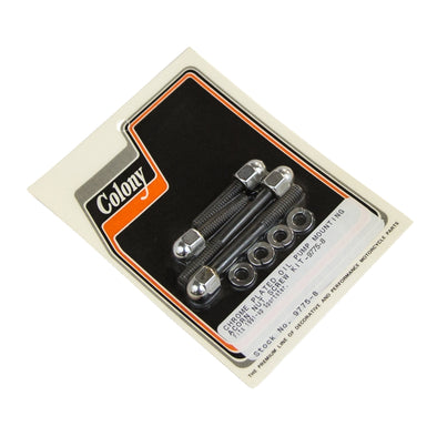 #9775-8 Oil Pump Mounting Kit Acorn Nut 1991-Up Harley-Davidson Sportster - Chrome Plated