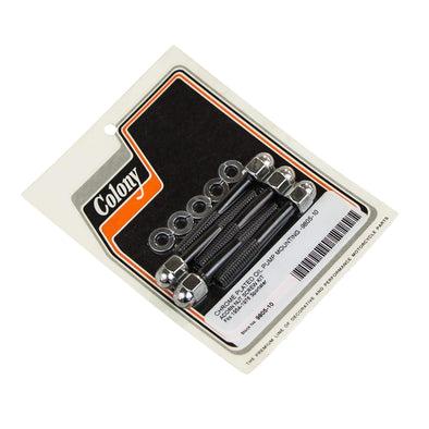 #9805-10 Oil Pump Mounting Nut Allen Screw Kit 1954-1976 Harley-Davidson Sportster - Chrome Plated