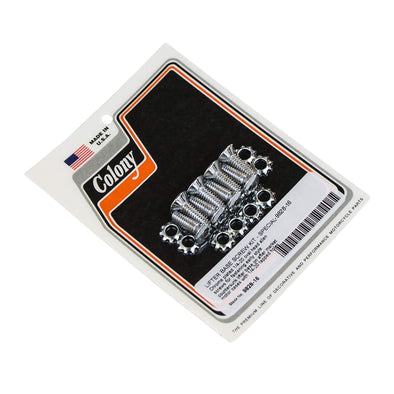#9828-16 Lifter Base Screw Kit 1/4-20 Oval Allen Harley-Davidson After Market Cases- Chrome Plated