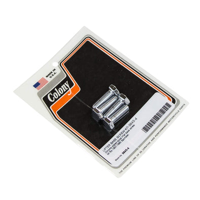 #9845-4 Lifter Base Hex Screw Kit 1957-1985 Harley-Davidson Sportster - Chrome Plated