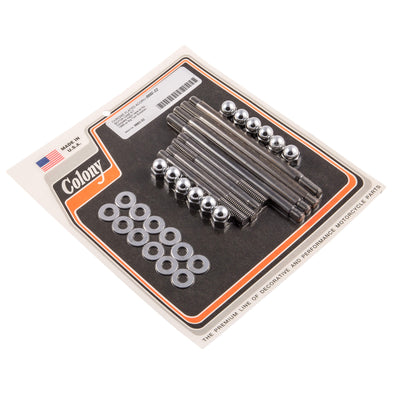 #9882-22 Motor Case Hardware Kit Acorn 1996-Up Harley-Davidson Big Twin Evo - Chrome Plated