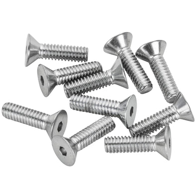 #FHS-101 8-32 x 5/8 length Flat Head Allen Bolt - 10 pack - Chrome Plated