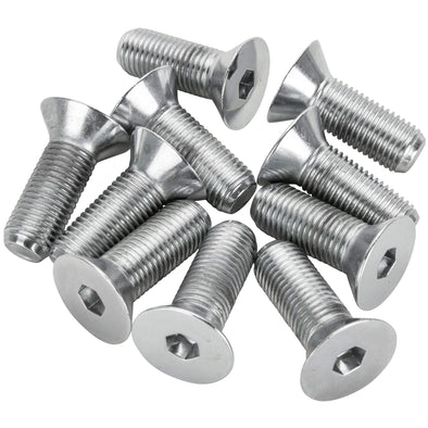 #FHS-128 7/16-20 x 1-1/4 length Flat Head Allen Bolt - 10 pack - Chrome Plated