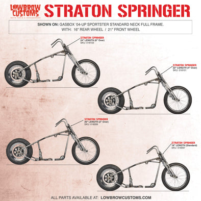 Straton Springer Front End - 20" Length (2" Over Std.) - Black