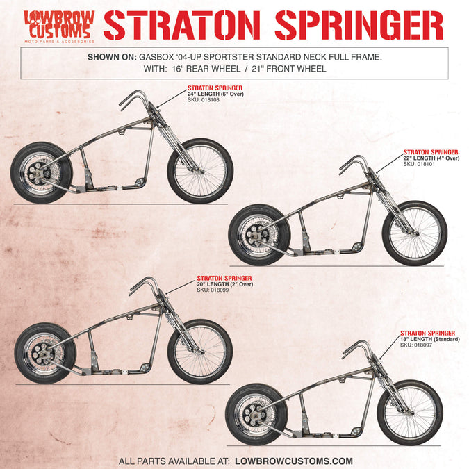 Straton Springer Front End - 18" Length (Std.) - Black