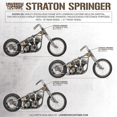 Straton Springer Front End - 24" Length (6" Over) - Chrome