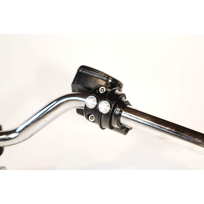 Micro Switch Housing - Brake Side - Double - Black - 1996-2013 Harley-Davidson