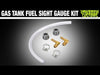 DIY Gas Tank Fuel Sight Gauge Kit - Clear - Chrome Fittings