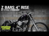 Z Bar Handlebars  - 1 inch  - 4 inch Rise - Black