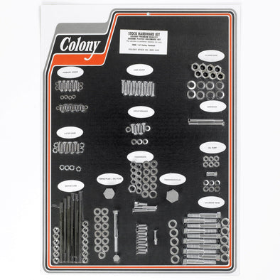 #8302 CHR Complete Stock Hardware Kit - 1948-1957 Harley-Davidson Panhead - Chrome Plated