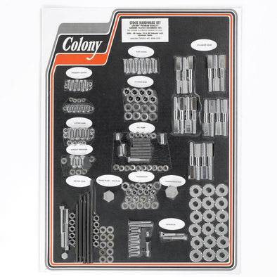 #8306 CHR Complete Stock Hardware Kit - 1940-1948 Harley-Davidson 74 & 80 Aluminum Head - Chrome Plated