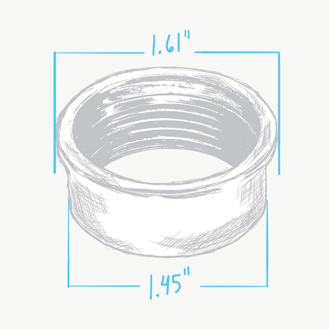 Weld-In Aluminum Bung for 1-5/16 inch Filler Caps