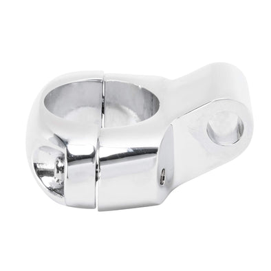 Motorcycle Mirror Clamp - Chrome - for 1 inch Handlebars