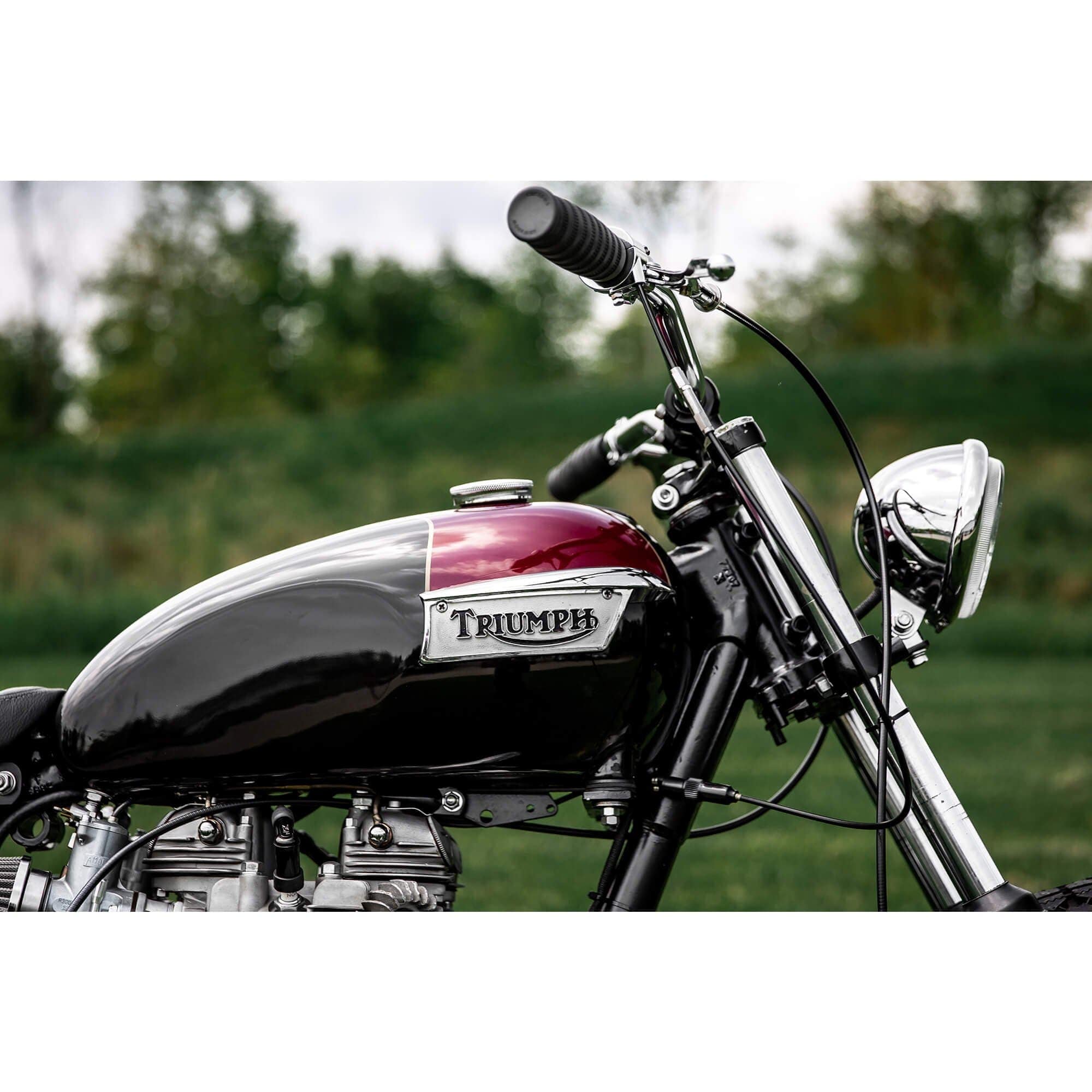 5 3/4 Bates Style Scheinwerfer Chrom - Bottom Mount Für Chopper & Cafe Racer