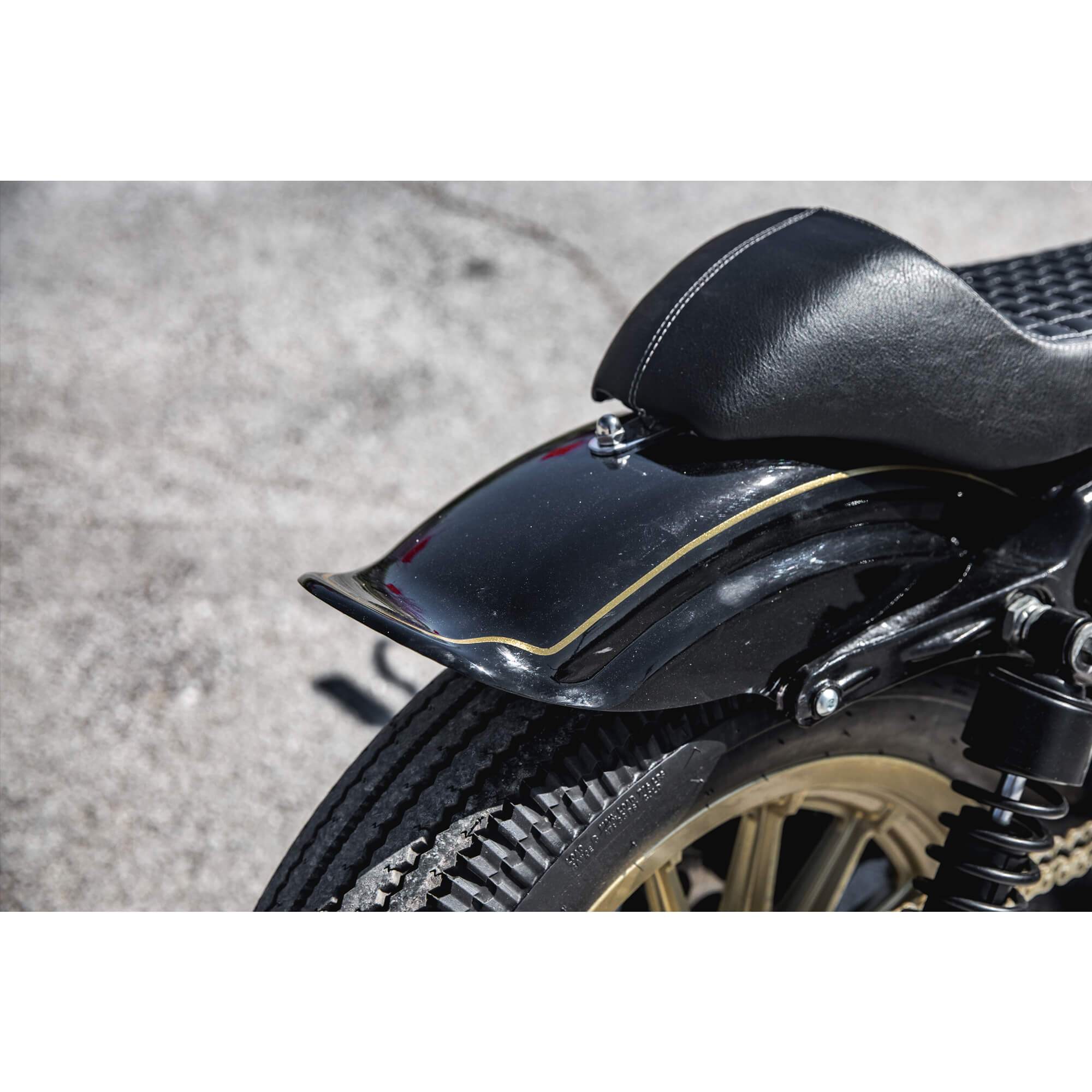 Motorcycle Rear Mudguard For Harley 883 & 1200 Models - Black Plastic Fender