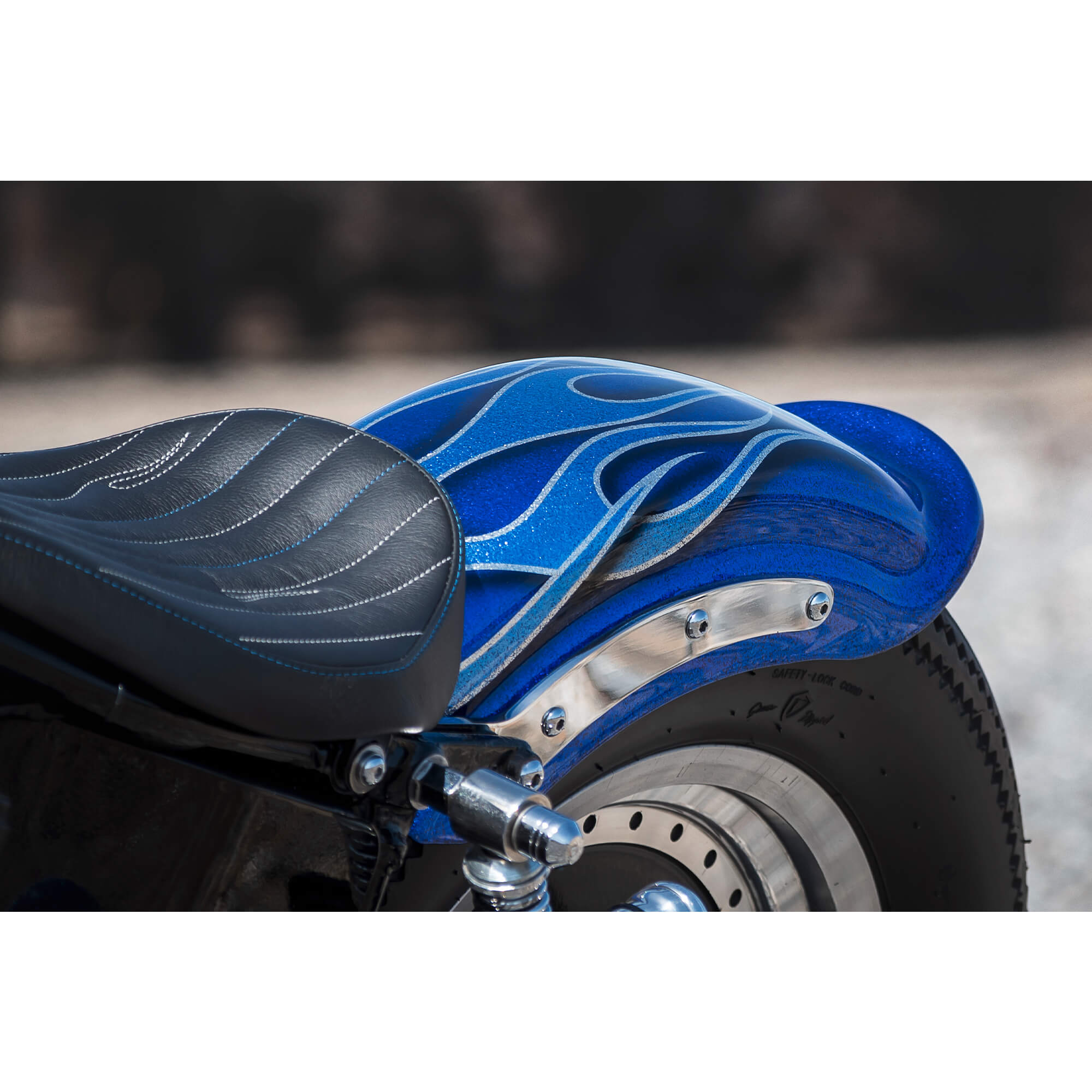 V-Twin Chrome Rear Fender Tip With Inlay – Fits Harley Shovelhead FL Models 1980-1984