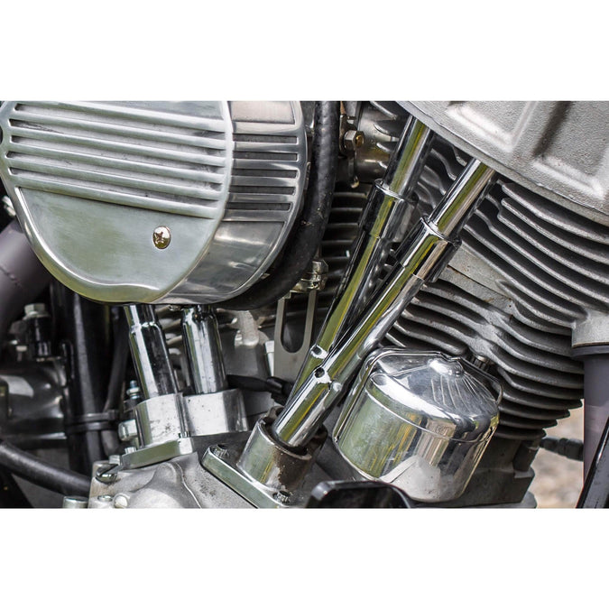 S&S Carburetor Support Bracket - Harley-Davidson Shovelhead - Tumbled Stainless