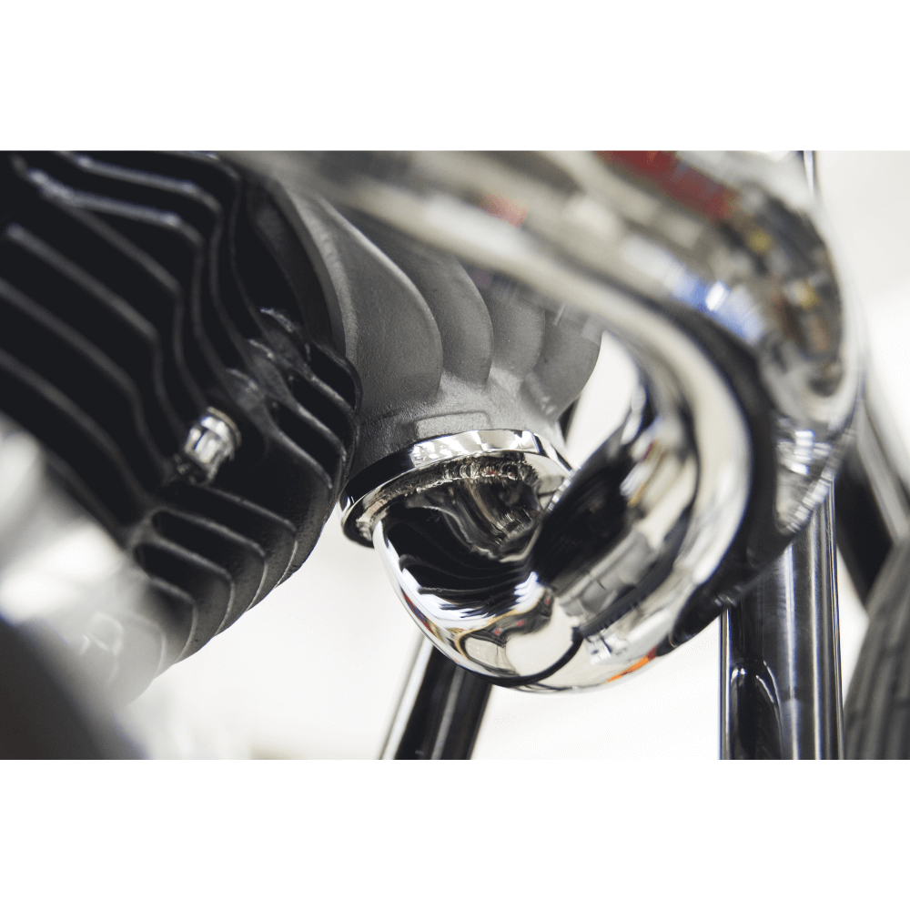 Cimarron Cycle Works Harley Panhead Shovel Windshield Spotlamp Exhaust Spacer 58102-49 Qty4 USA Cadmium