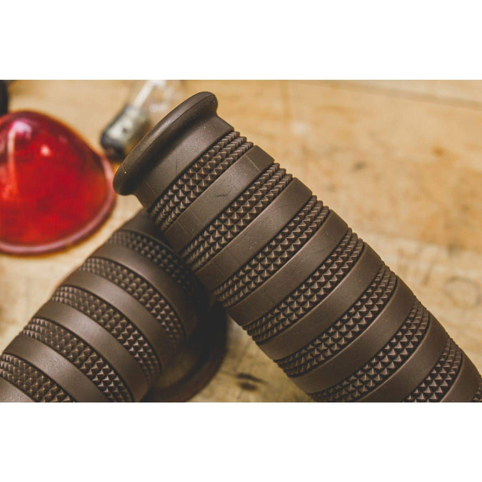Knurled Grips - Chocolate Brown - 1 inch