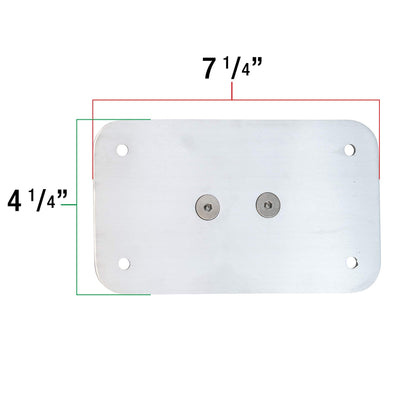 Axle Mount License Plate Bracket - 3/4 inch Axles - Vertical or Horizontal