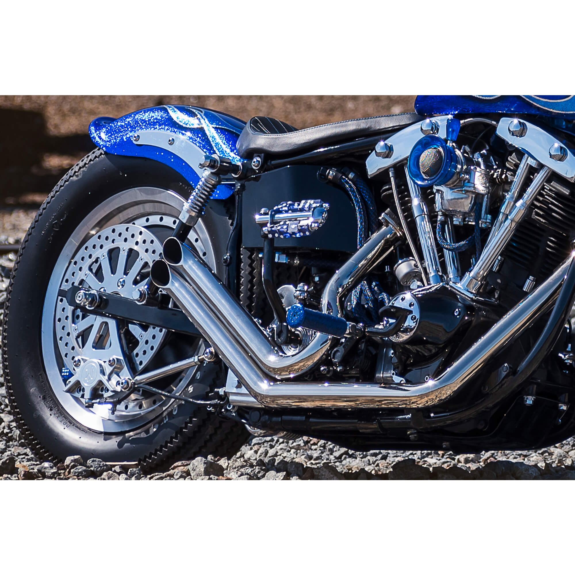 Bolt-On Horseshoe Oil Tank for 1965-Up Harley Four-Speed Swingarm Fram ...