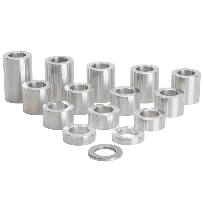 14 Piece Aluminum Wheel Axle Spacer Kit - 1.25 inch O.D. x 3/4 inch I.D.