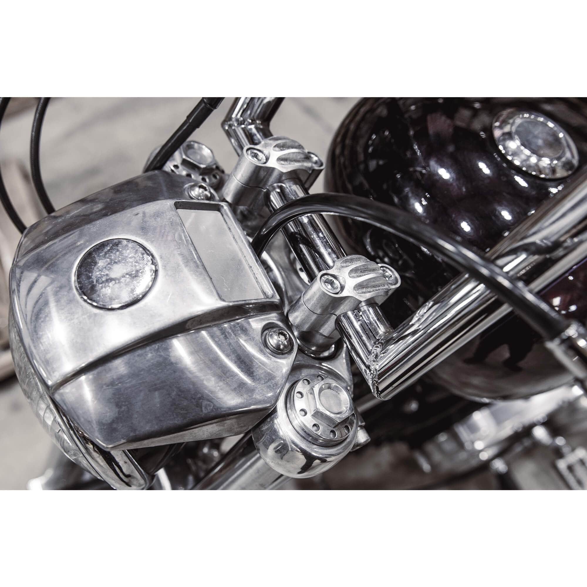 Finned 1" Motorcycle Handlebar Risers - Aluminum – Lowbrow Customs