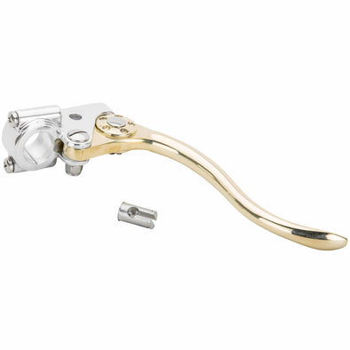 Deluxe 7/8 inch Brake Lever - Polished Aluminum & Brass