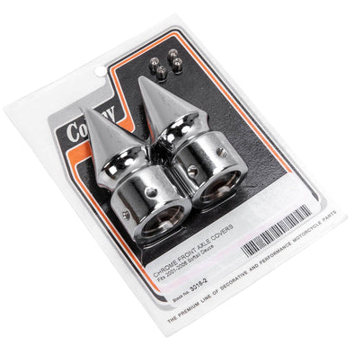 #3016-2 Pike Front Axle Covers 2001-2006 Harley-Davidson Softail Deuce - Chrome Plated