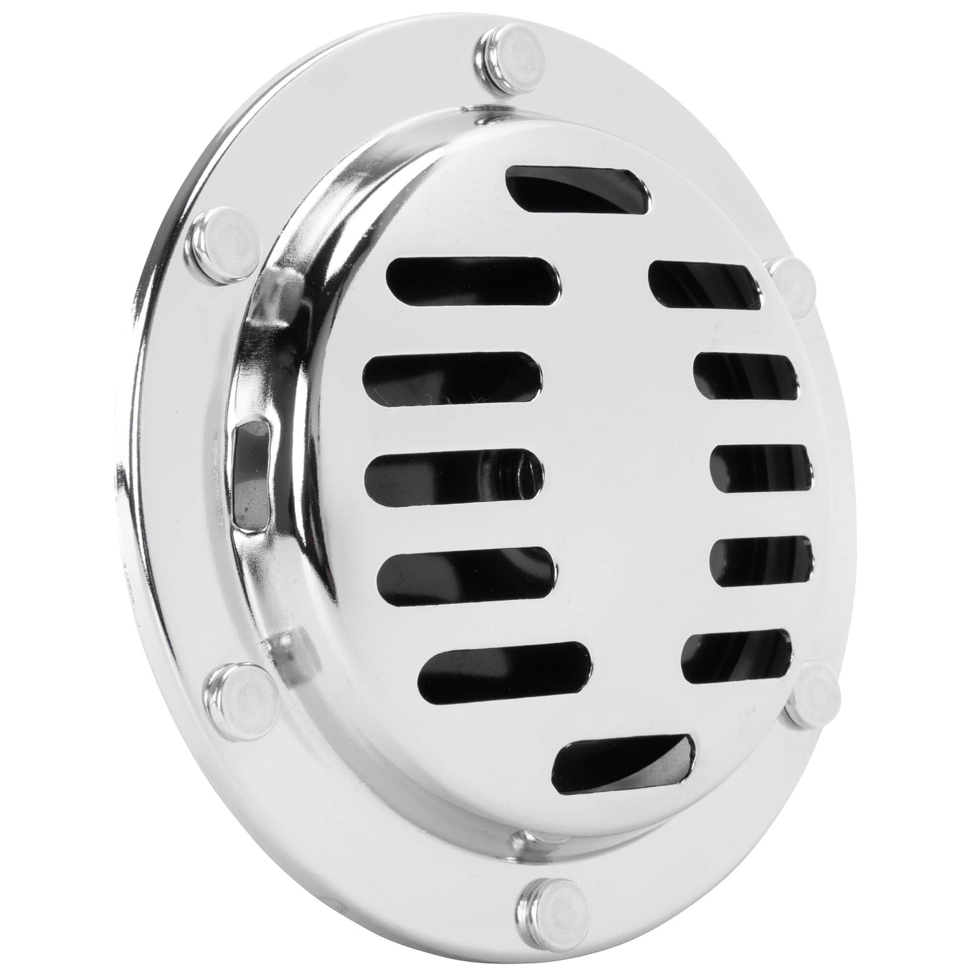 EMGO Universal 12V Motorcycle Horn - Chrome, 72mm, Single Hole Bracket