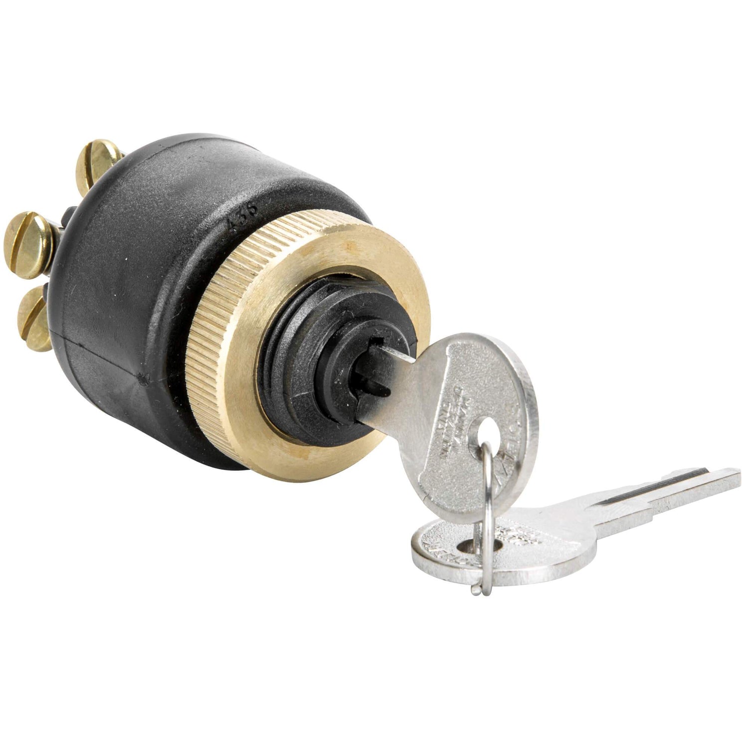 Lowbrow Customs Weatherproof Starter Ignition Key Switch - Chrome Bezel