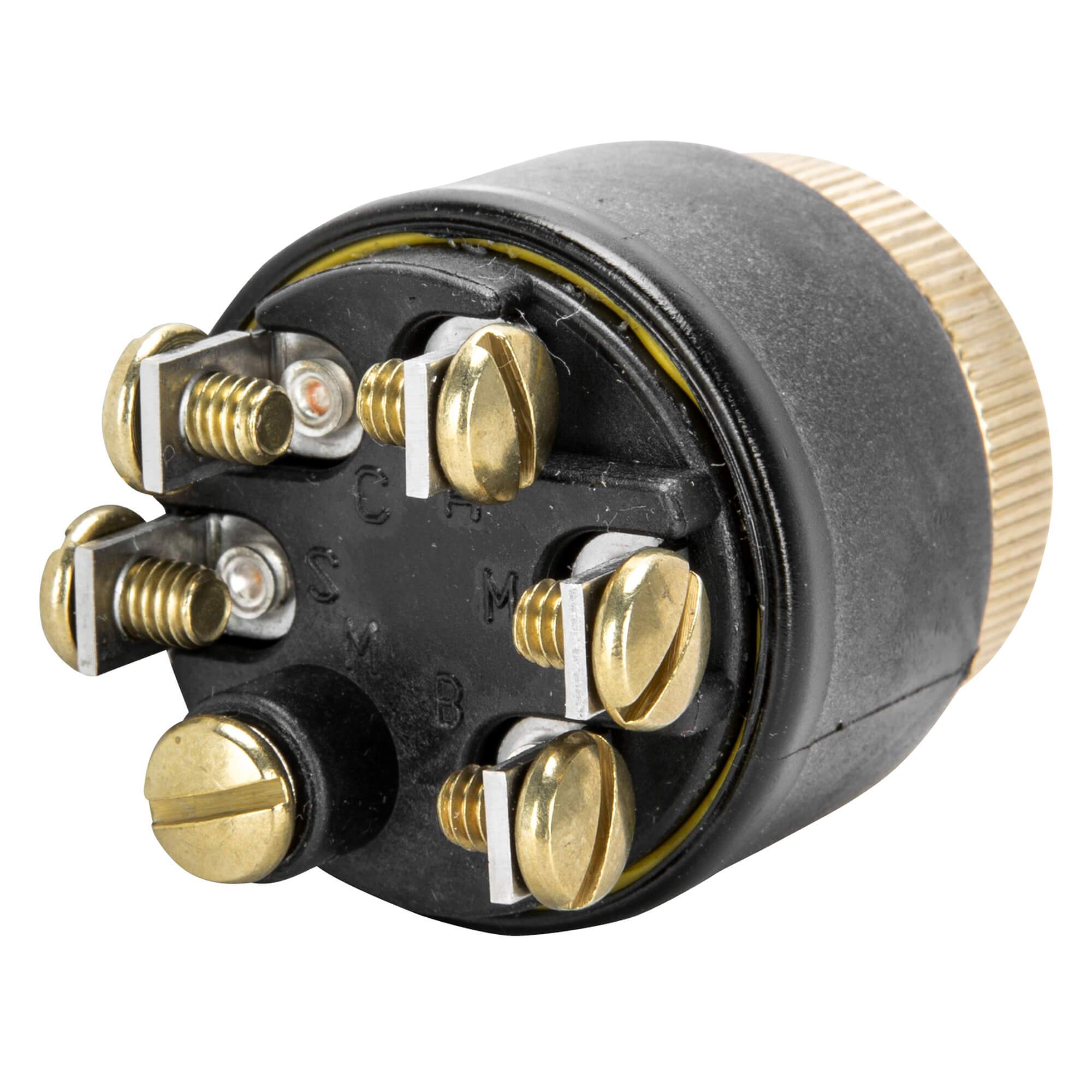 Lowbrow Customs Weatherproof Starter Ignition Switch - Brass Bezel