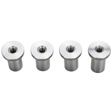Tophat Blind Threaded Steel Bung 1/4-20 Thread - 4 pack