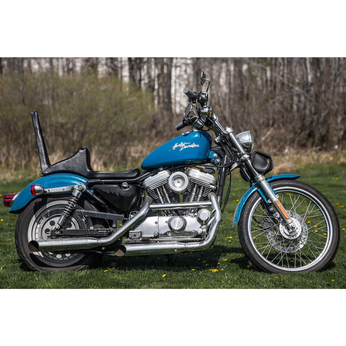 Traditional King and Queen Seat - Black H-Pleat - 1982-2003 Sportsters