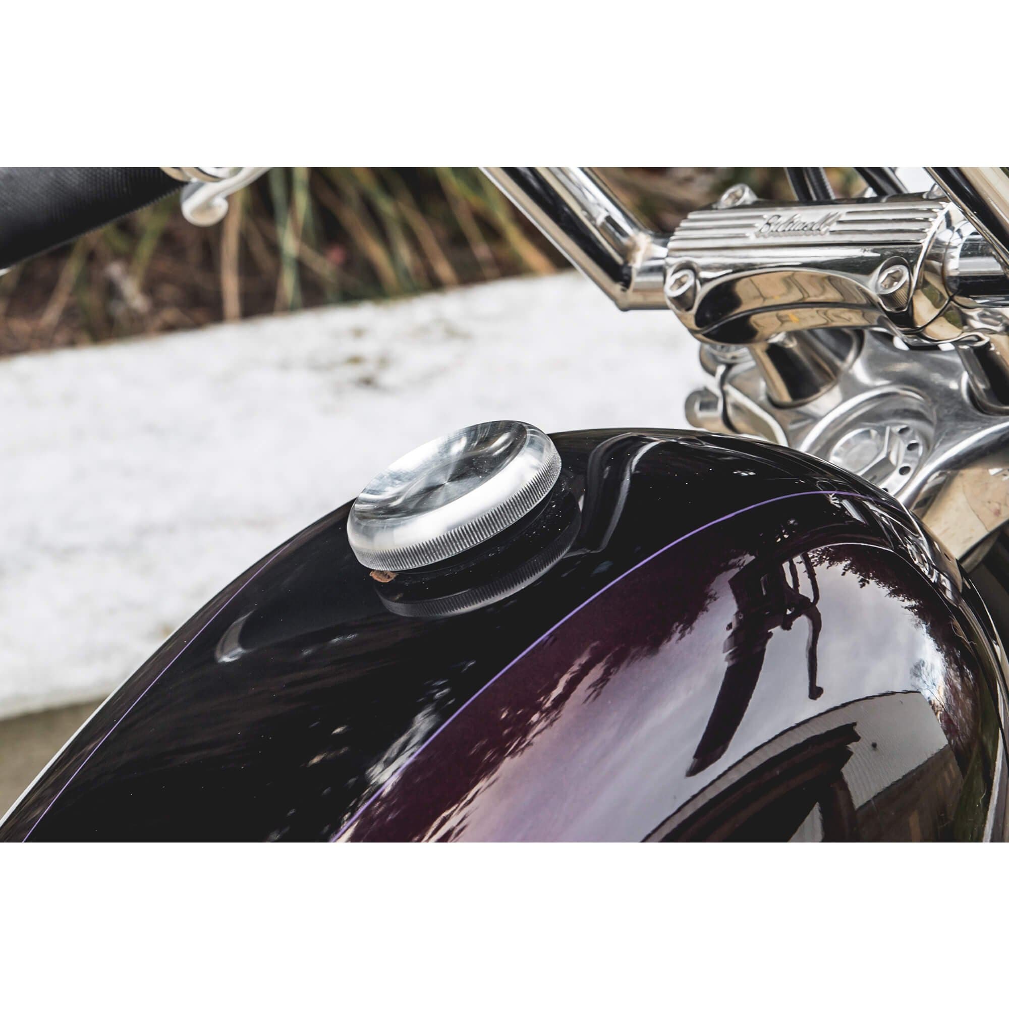 Lowbrow Customs Dished Screw-In Gas Cap for Harley-Davidson
