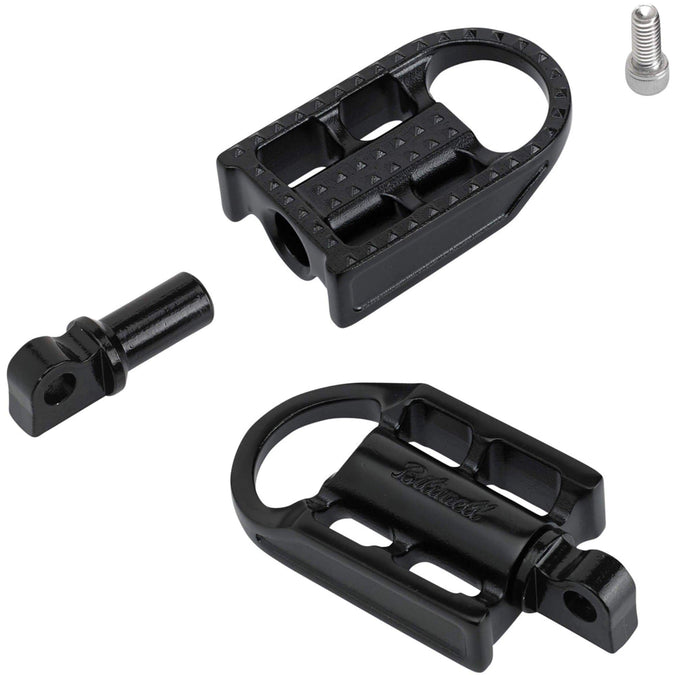 Mushman Foot Pegs- H-D - Cast Black Stainless